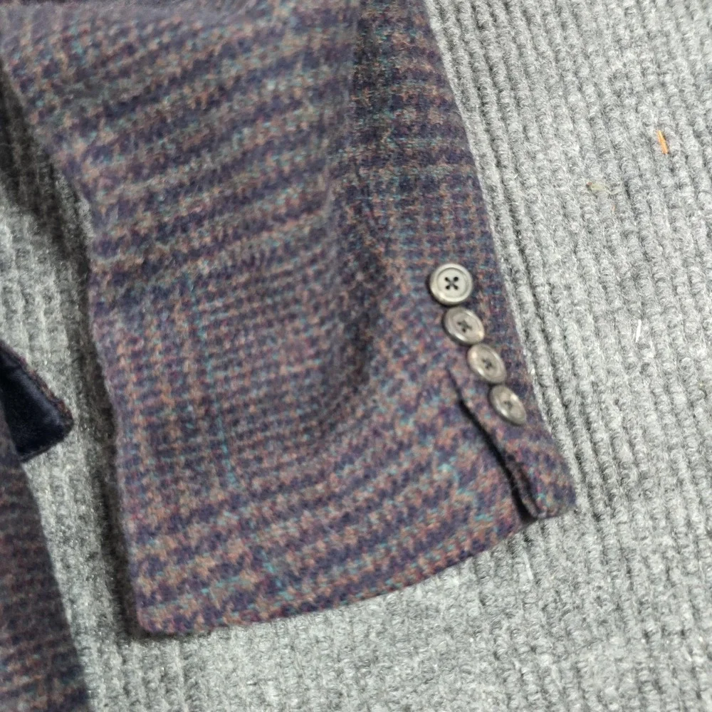 Polo University Club Ralph Lauren Tweed Blazer Men 40 Purple Green British Isles